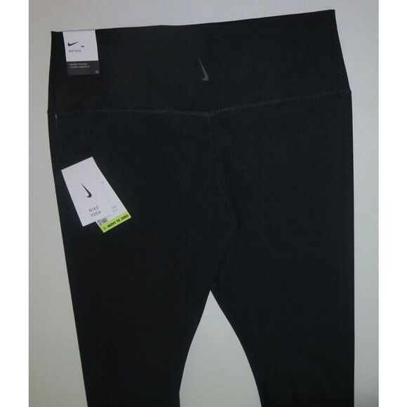 Nike Yoga CU5293-010 Women's Sz 2XL Black High Rise 7/8 Training Tights - Picture 3 of 8